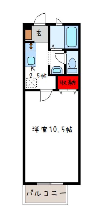 バモスリンピエザ(1K/1階)の間取り写真