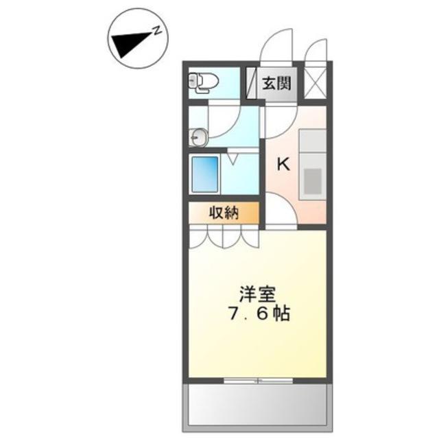 SENSE(1K/2階)の間取り写真