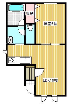 フルハウスC(1LDK/1階)の間取り写真