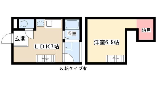 AZZURRI池下(1LDK/3階)の間取り写真