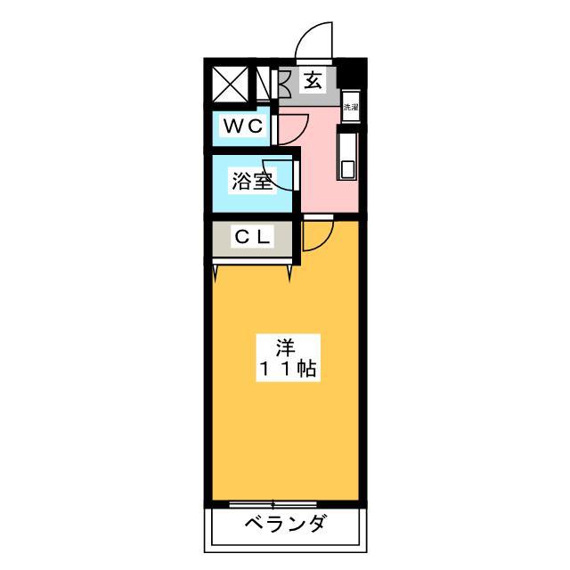 AZALEA安藤(1K/1階)の間取り写真