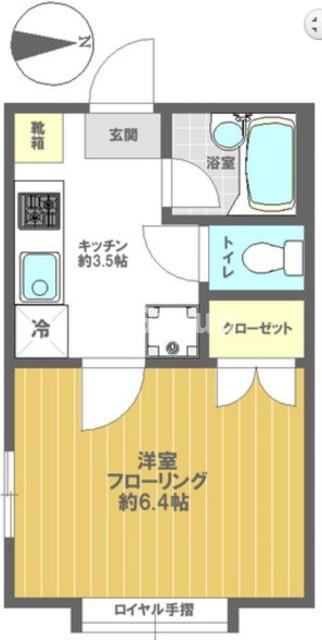 210アパートメントB(1K/1階)の間取り写真