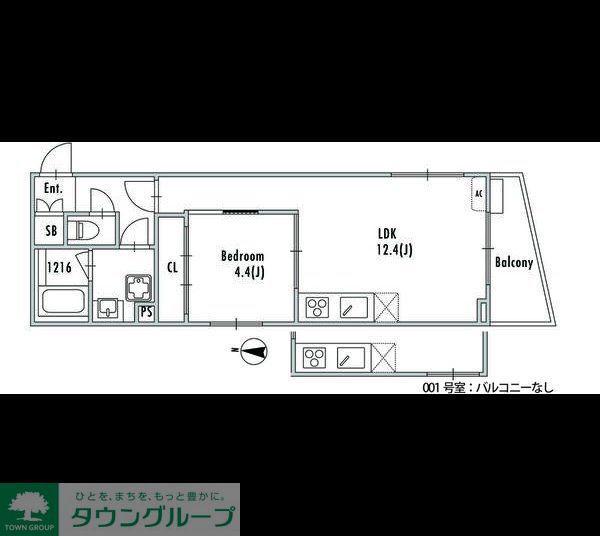 GRANPASEO 阿佐ヶ谷II(1LDK/1階)の間取り写真