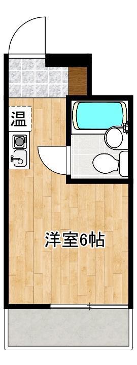 ロマネスク水前寺(ワンルーム/5階)の間取り写真