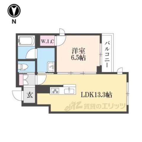 シャーメゾン祠西洞院二条(1LDK/2階)の間取り写真