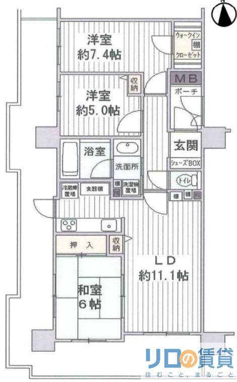 ファミール新大阪ネクス都(3LDK/13階)の間取り写真