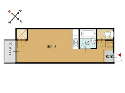 コーポY&Y(ワンルーム/2階)の間取り写真