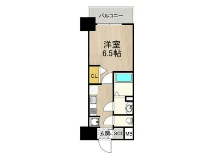 ARTIZA新大阪D.C(1K/11階)の間取り写真