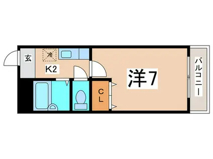 福美ハイツ2(1K/2階)の間取り写真