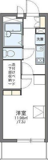 レオパレスグリチネ(1K/3階)の間取り写真