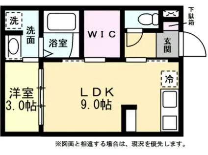 INTEGRAL大泉II(1LDK/1階)の間取り写真