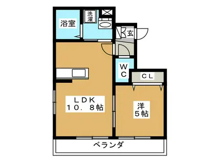 MOOR MAISON(1LDK/1階)の間取り写真