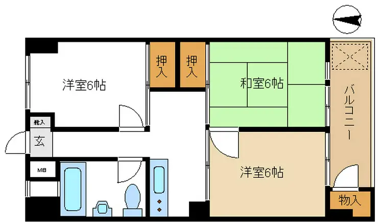 梅田マンション 1階階 間取り