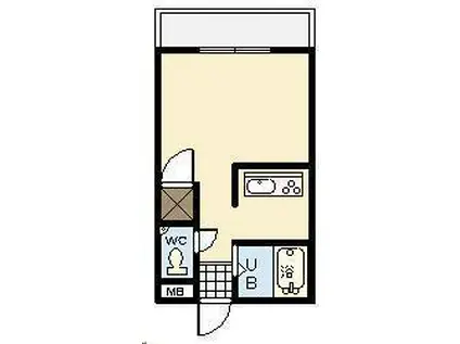 オクトワール宮崎西(ワンルーム/3階)の間取り写真