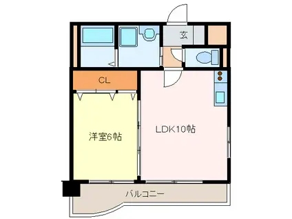 LOIRE IZUMI(1LDK/6階)の間取り写真