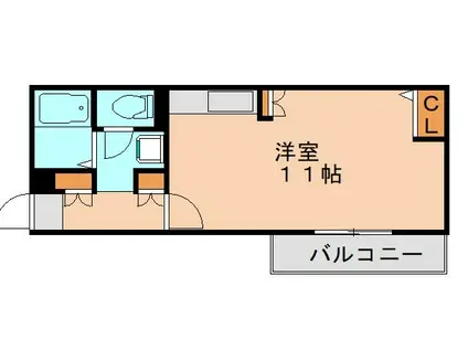 マーキス箱崎(ワンルーム/2階)の間取り写真