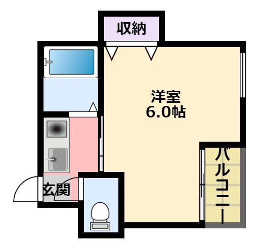 K&T六番町(1K/3階)の間取り写真