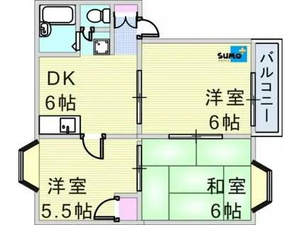 Y・Tパルデメール(3DK/1階)の間取り写真