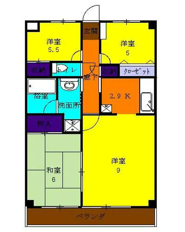 グレンツェント・ハイム相模大野 2階階 間取り