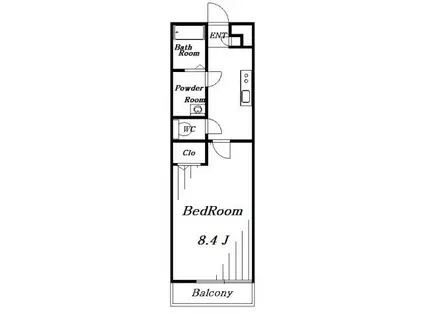 リブリ・美浜稲毛海岸(1K/1階)の間取り写真