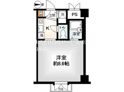 グランドパレス堀川パートII(ワンルーム/7階)の間取り写真