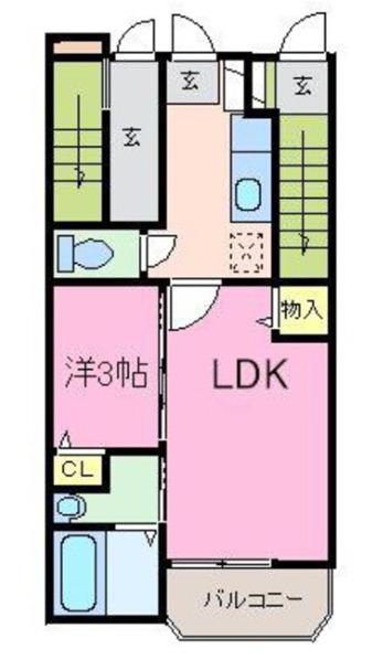 サンフェリシアン綾部駅前(1LDK/1階)の間取り写真