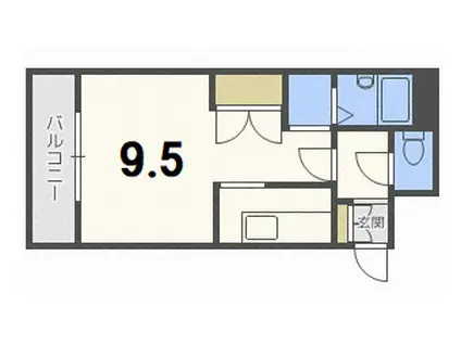 フォーゲル館(1K/4階)の間取り写真