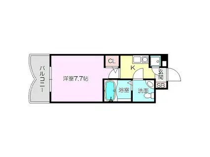 セレニテ新大阪弐番館(1K/15階)の間取り写真