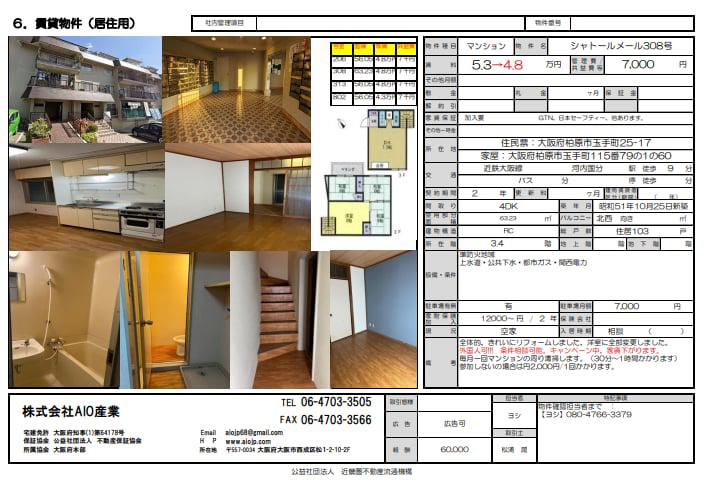シャトールメール(4DK/3階)の間取り写真
