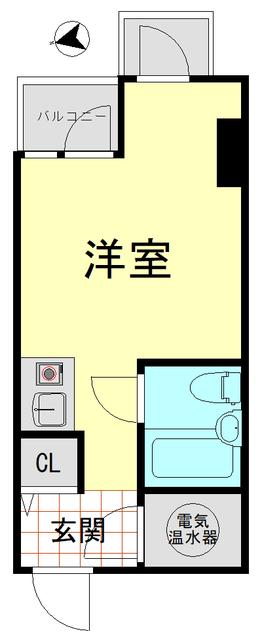 パラシオン浜松町(ワンルーム/3階)の間取り写真