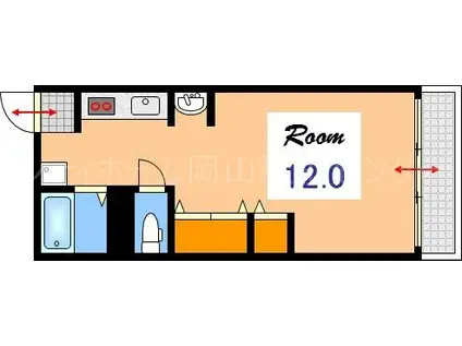 アレズIII番館(ワンルーム/5階)の間取り写真