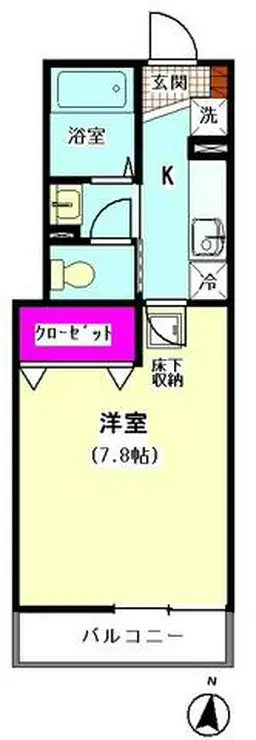 クレール東蒲田 1階階 間取り