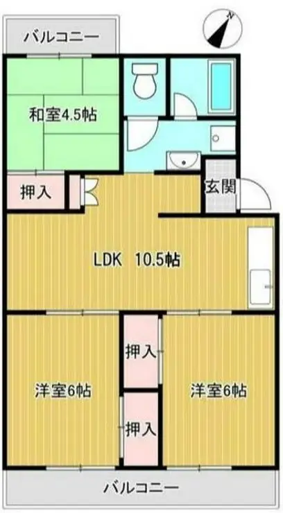 第二向山マンション 1階階 間取り