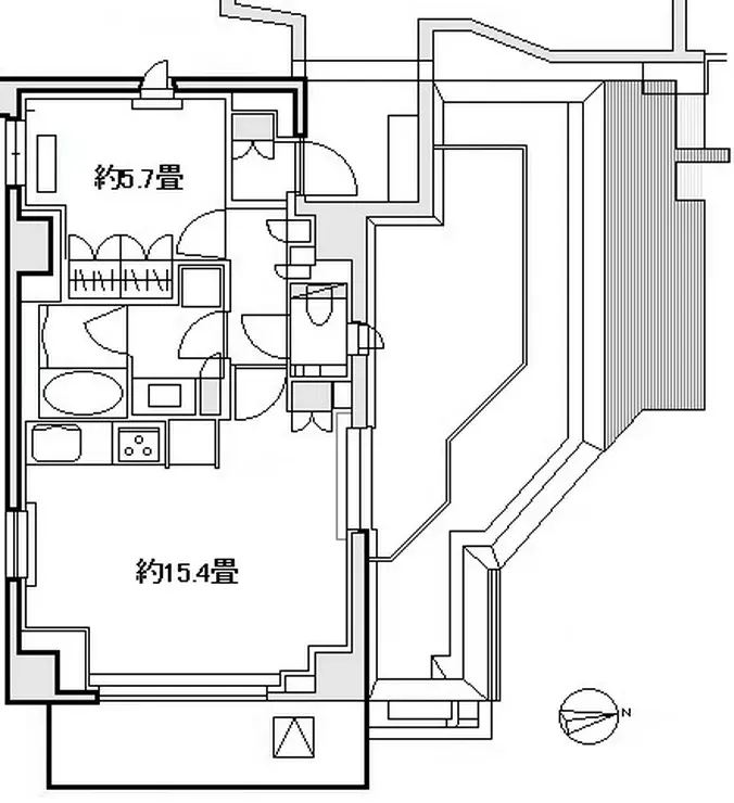 ザ・パークハウス代官山レジデンス 5階階 間取り