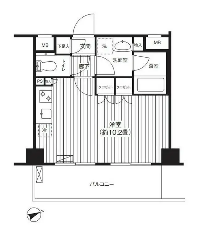 麻布イーストコア 6階階 間取り