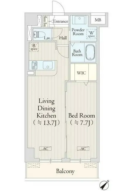 AVENIR渋谷本町 10階階 間取り