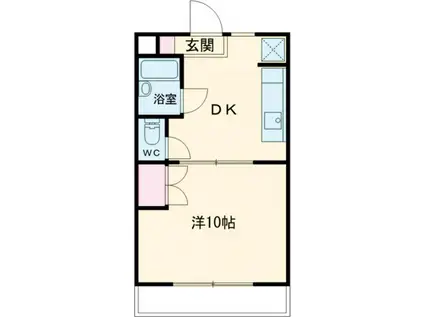 フェニーチェ(1DK/1階)の間取り写真