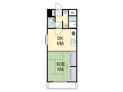 エスペラント嵯峨(1DK/3階)の間取り写真