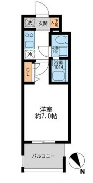 アーデン門前仲町 7階階 間取り