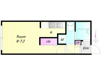 R-STYLE大山(ワンルーム/1階)の間取り写真