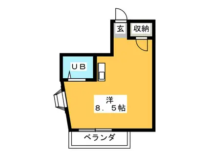 エクセル・リヴィエール(ワンルーム/3階)の間取り写真