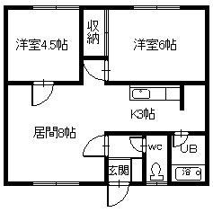 N&Kマンション(2LDK/2階)の間取り写真
