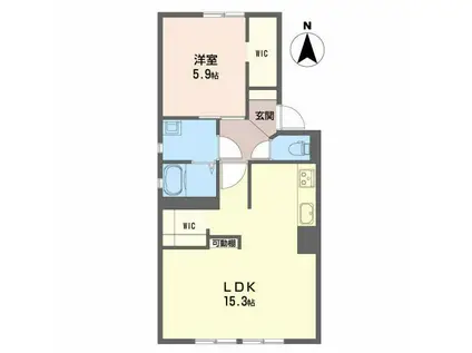 サニーハイツ E(1LDK/2階)の間取り写真