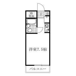 第28プロスパー上社(ワンルーム/1階)の間取り写真