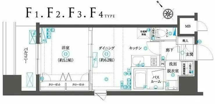 フェニックスヨコハマスクエア 5階階 間取り
