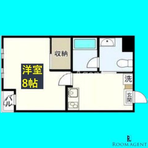 NOVEL KUROKAWA(1K/1階)の間取り写真