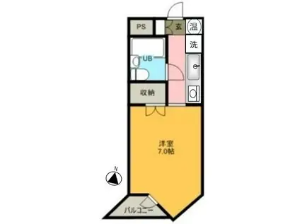 志津リリエンハイム(1K/2階)の間取り写真