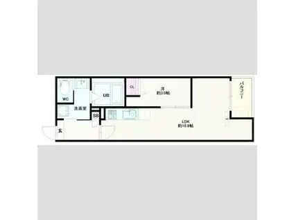 JACK ODAKAVI(1LDK/2階)の間取り写真