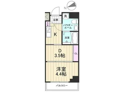 AZEST上板橋III(2K/5階)の間取り写真