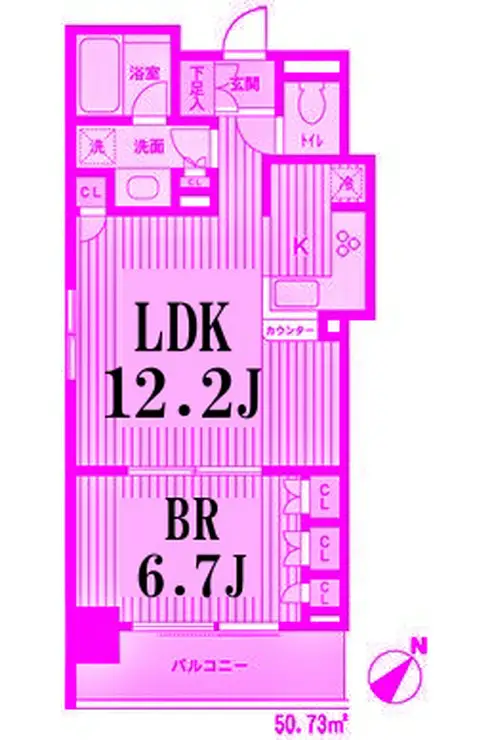 HF新横浜レジデンス 3階階 間取り